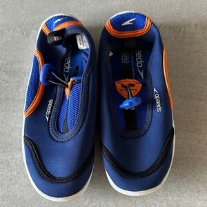 Speedo Kids Navy and Orange Water Shoes Size 13 Excellent Condition